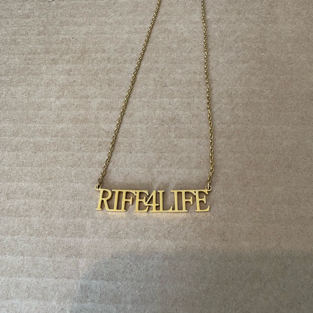 RIFELIFE Matt Rife Gold Nameplate Necklace